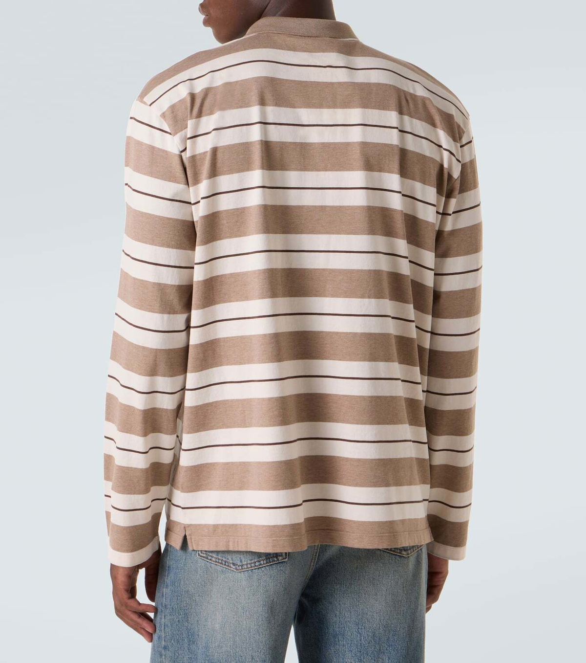 Miu Miu Striped cotton jersey polo shirt