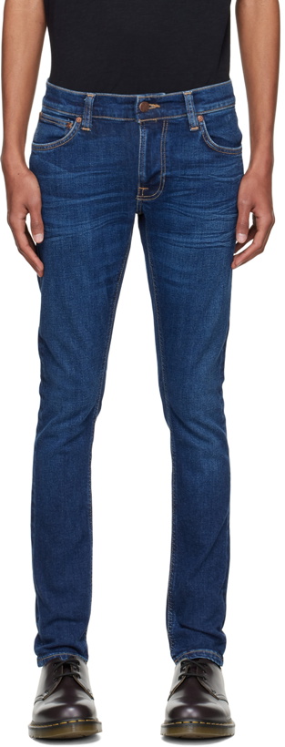 Photo: Nudie Jeans Indigo Tight Terry Slim Tapered Jeans