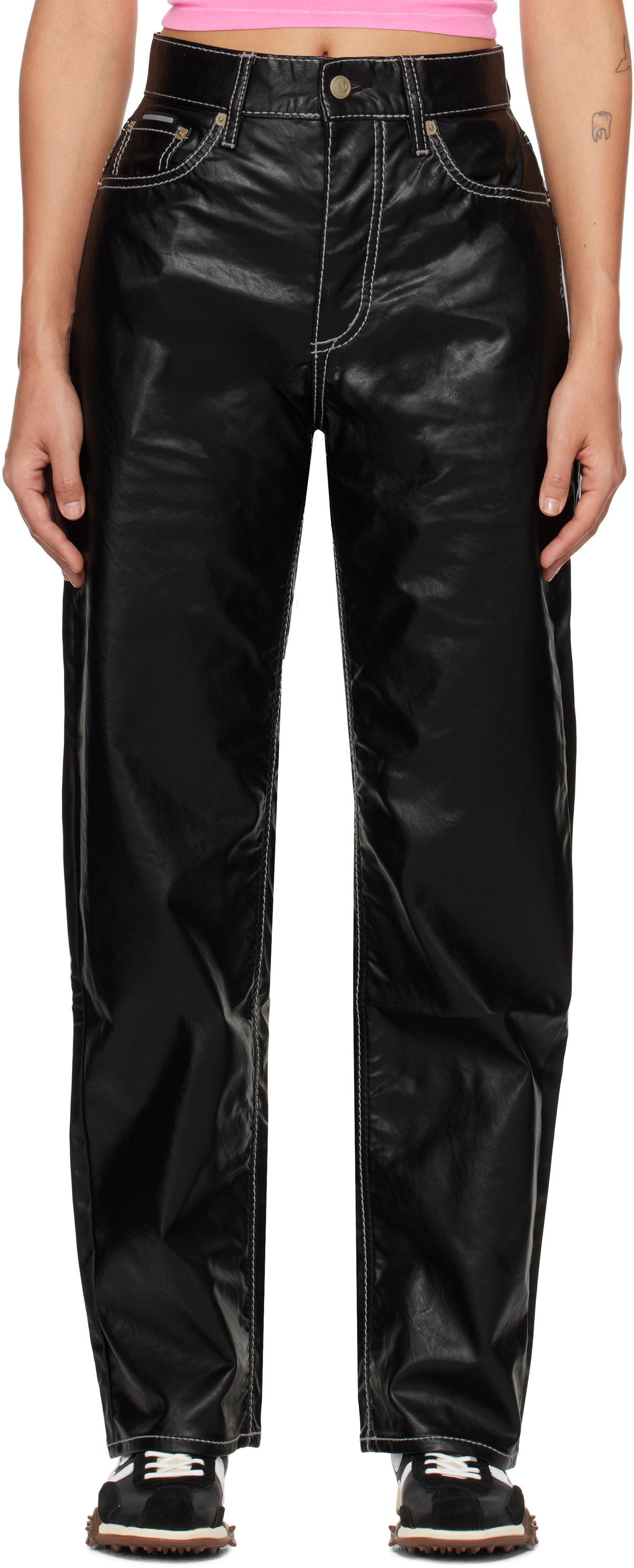 EYTYS Black Benz Faux-Leather Jeans Eytys eytys BENZ LIGHT STONE 28/30