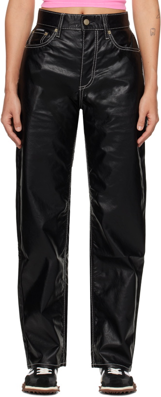 Photo: EYTYS Black Benz Faux-Leather Jeans
