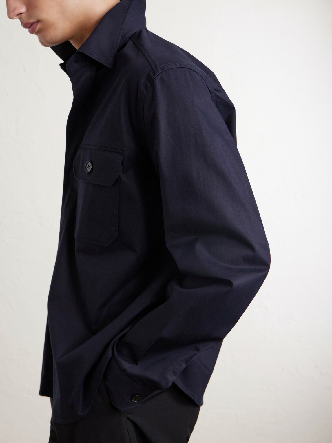 Zegna - Cotton-Blend Overshirt - Blue