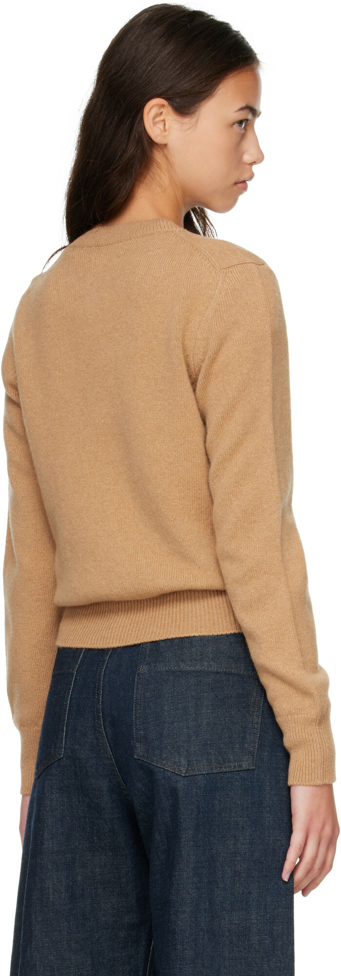 &Daughter Tan Sligo V-Neck Sweater