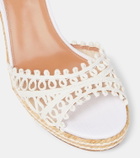 Aquazzura Kahlo 105 raffia espadrille wedges