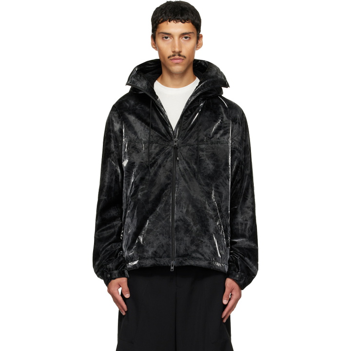Photo: Y-3 Black Marble Nylon Windbreaker Jacket