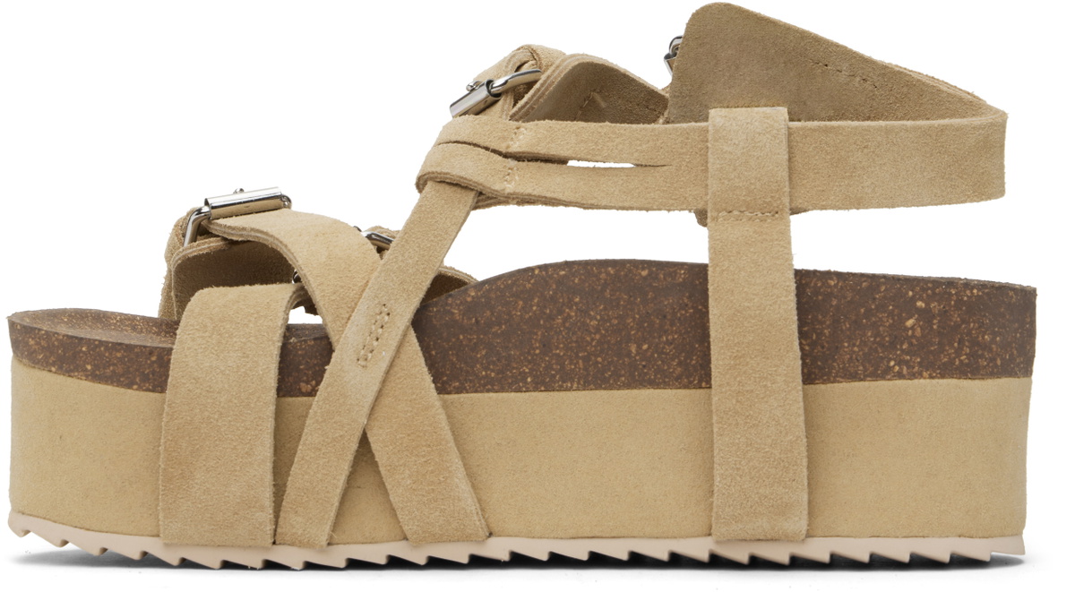 R13 Khaki Platform Sandals