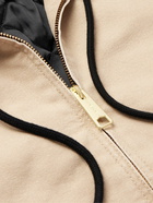 Carhartt WIP - OG Active Logo-Appliquéd Padded Cotton-Canvas Hooded Jacket - Neutrals