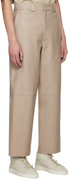 Fear of God Beige Relaxed-Fit Leather Pants