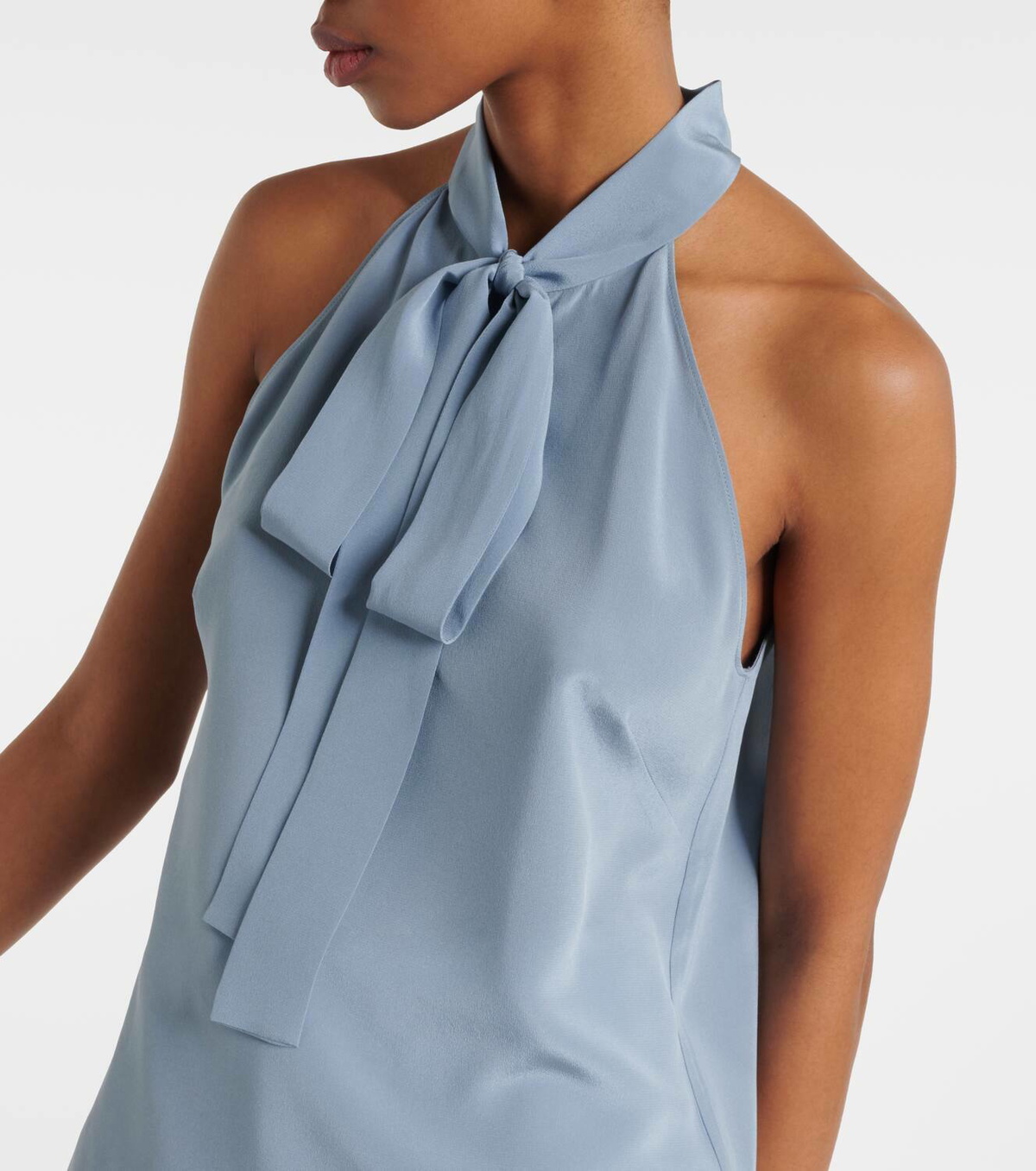 Nili Lotan Zelie halterneck silk top