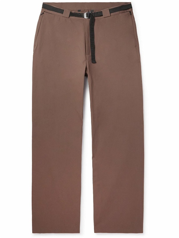 Photo: ROA - Straight-Leg Belted Logo-Print Nylon-Shell Trousers - Brown