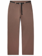 ROA - Straight-Leg Belted Logo-Print Nylon-Shell Trousers - Brown