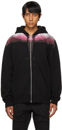 Marcelo Burlon County of Milan Black & Pink Wings Zip-Up Hoodie