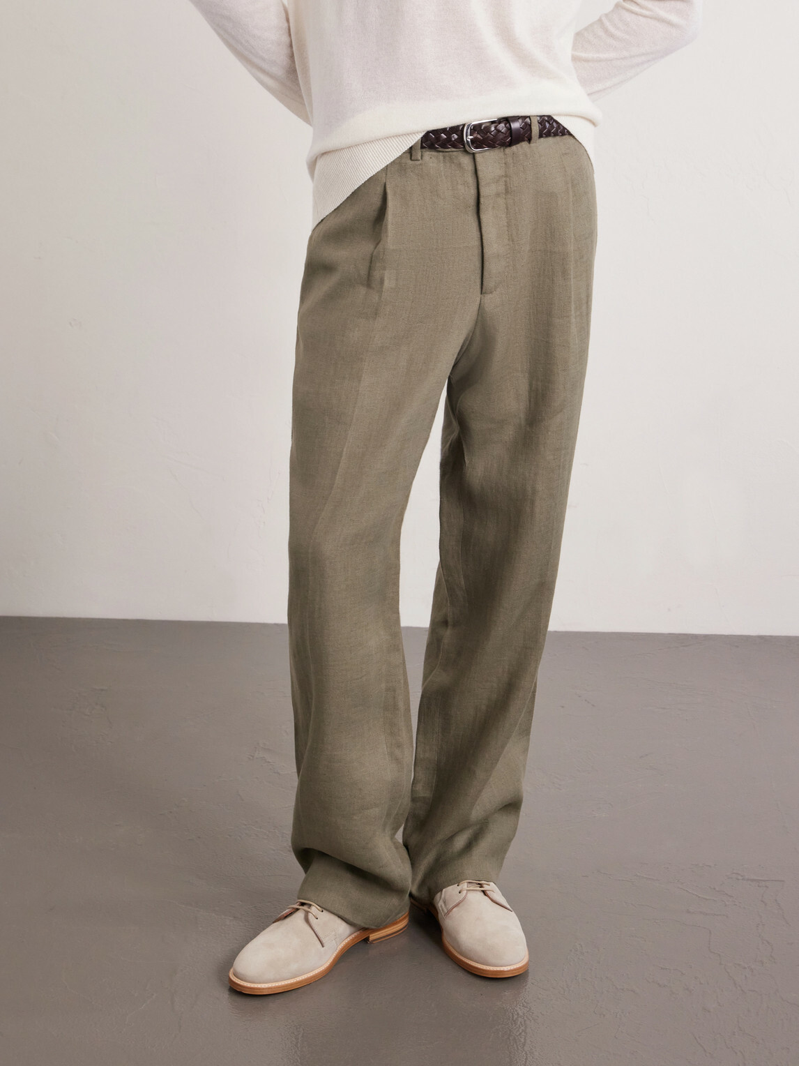 Mr P. - Suede Derby Shoes - Neutrals