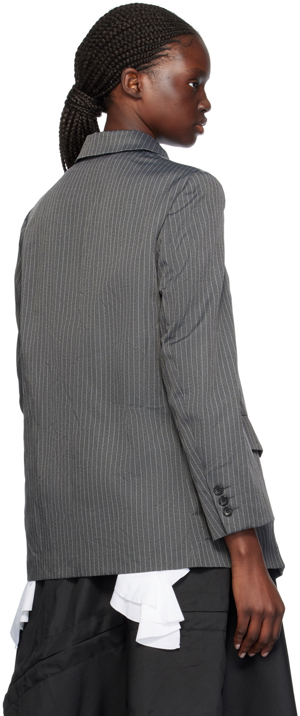 Comme des Garçons Comme des Garçons Gray Pinstripe Blazer