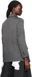 Comme des Garçons Comme des Garçons Gray Pinstripe Blazer
