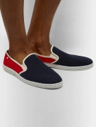 RIVIERAS - Cotton-Mesh and Canvas Espadrilles - Red
