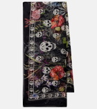 McQueen Skull silk chiffon scarf
