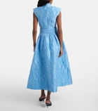 Rebecca Vallance Aegir belted jacquard midi dress