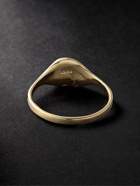 Seb Brown - Smiley Gold Signet Ring - Gold