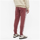 Adidas Men's 3 Stripe Pant in Quiet Crimson