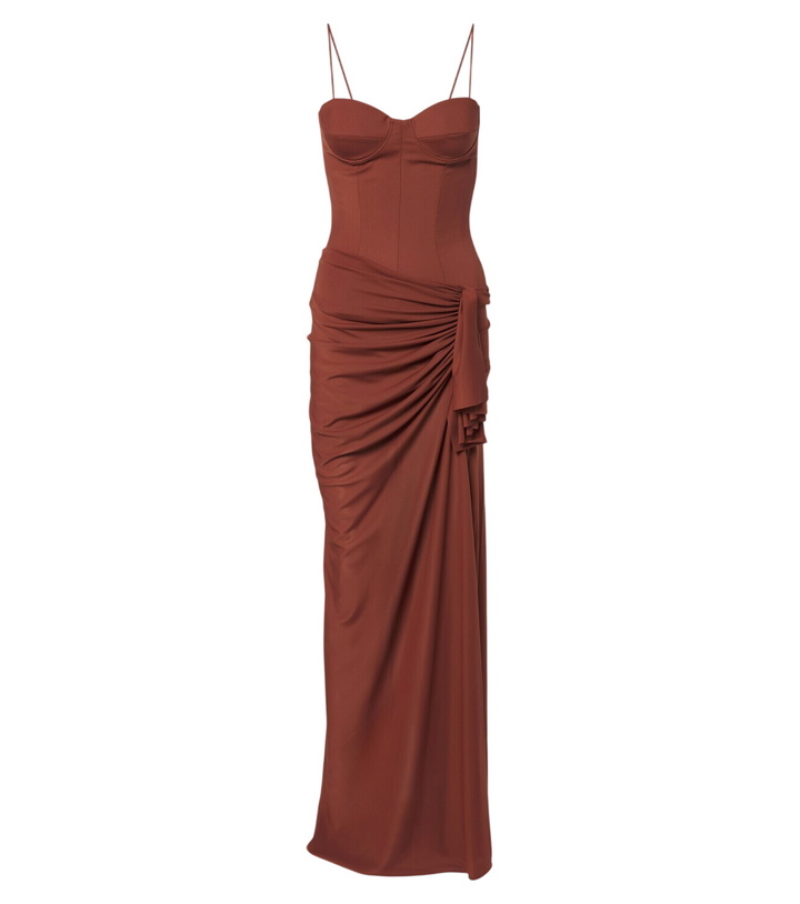 Photo: Alex Perry Draped corset dress