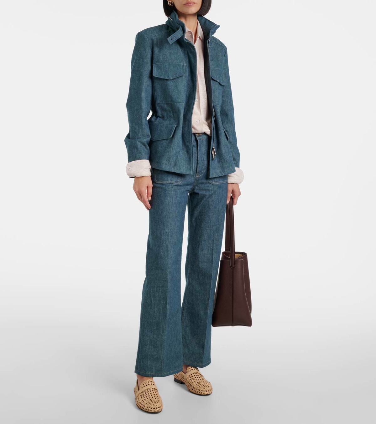Loro Piana Traveller Mini denim field jacket