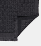 Ferragamo Gancini jacquard wool scarf