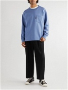 Comme des Garçons HOMME - Logo-Appliquéd Cotton-Jersey Sweatshirt - Blue