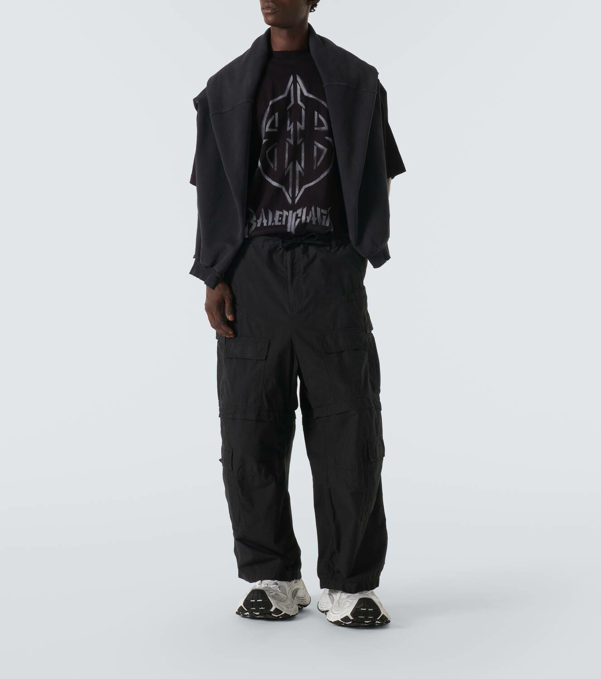 Balenciaga Wide cotton-blend cargo pants Balenciaga