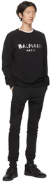 Balmain Black Cotton Sweatshirt