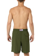 MC2 Saint Barth Military Green Long Stretch Comfort Surf Swim Shorts