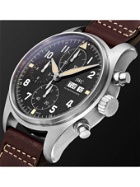 IWC Schaffhausen - Pilot's Spitfire Automatic Chronograph 41mm Stainless Steel and Leather Watch, Ref. No. IW387903