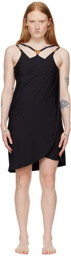 Versace Underwear Black Wrap Cover Up Dress