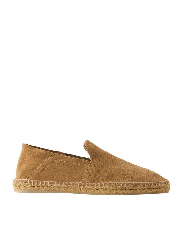 Photo: Castañer - Parker Collapsible-Heel Suede Espadrilles - Brown