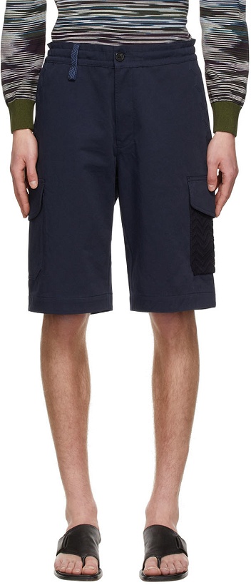 Photo: Missoni Navy Cotton Shorts