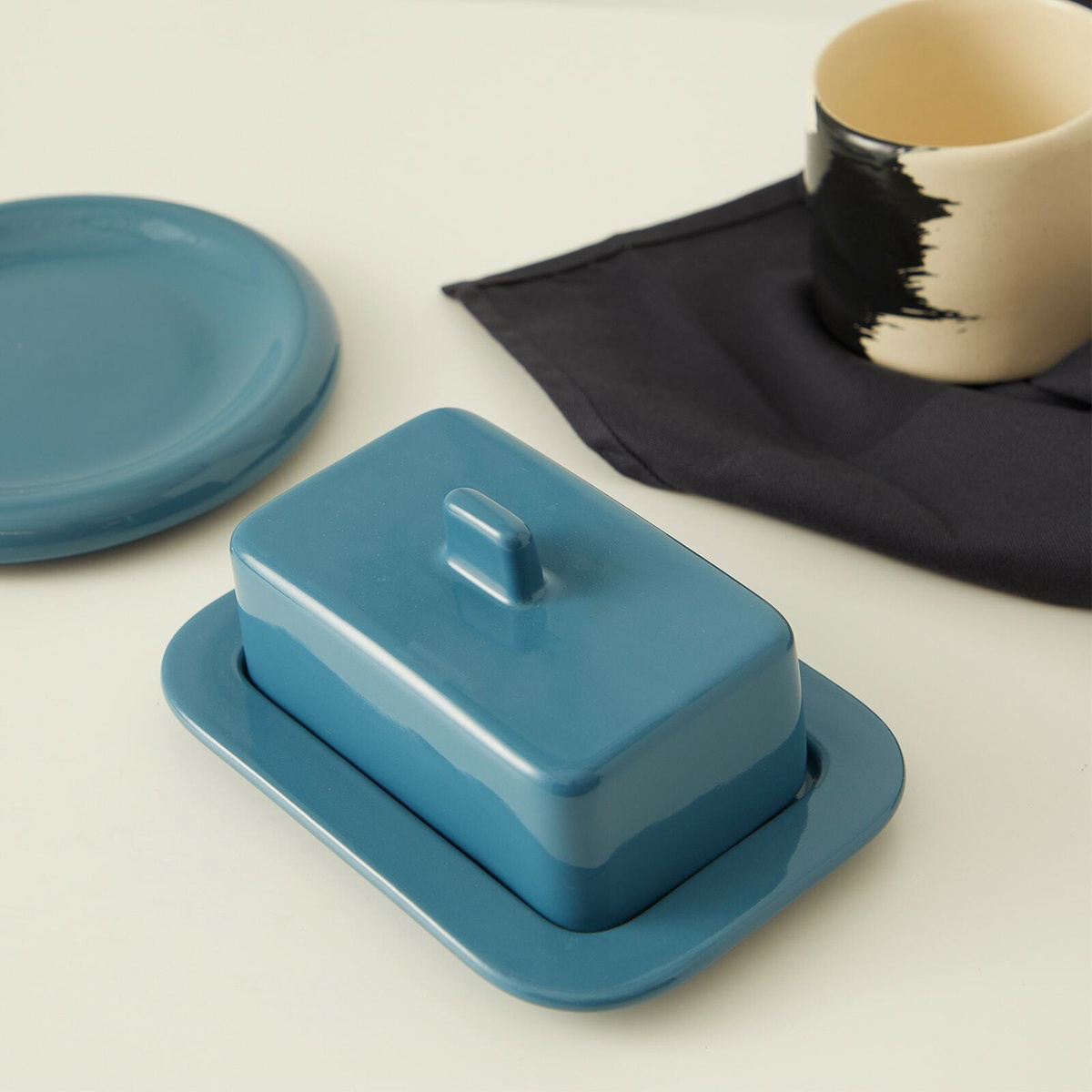 HAY Butter Dish in Dark Blue 