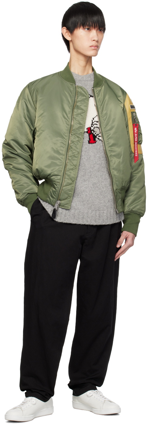 the Shepherd UNDERCOVER Khaki fragment design & Alpha Industries Edition Reversible Bomber Jacket