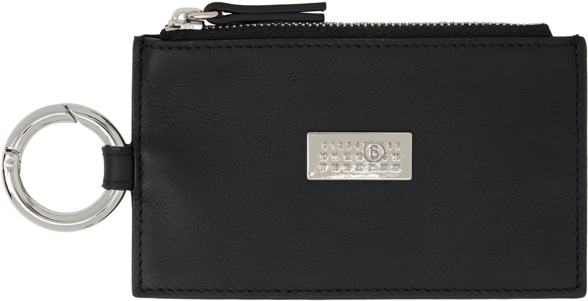 【MM6】Triangle 6 ジップアラウンド ウォレット MM6 Maison Margiela Japanese 6 zip-around Wallet | Black