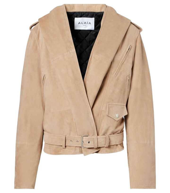 Photo: Alaïa Suede biker jacket