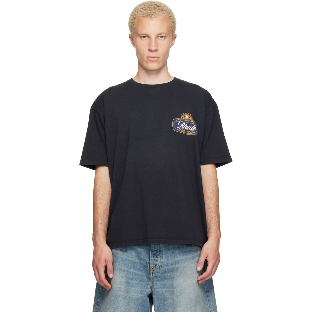 Rhude Black Safari Crest T-shirt