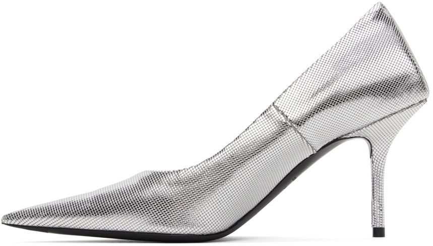 Balenciaga Cagole Heeled Sandals  Silver for Women