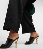 Bottega Veneta Mid-rise cropped wool wide-leg pants