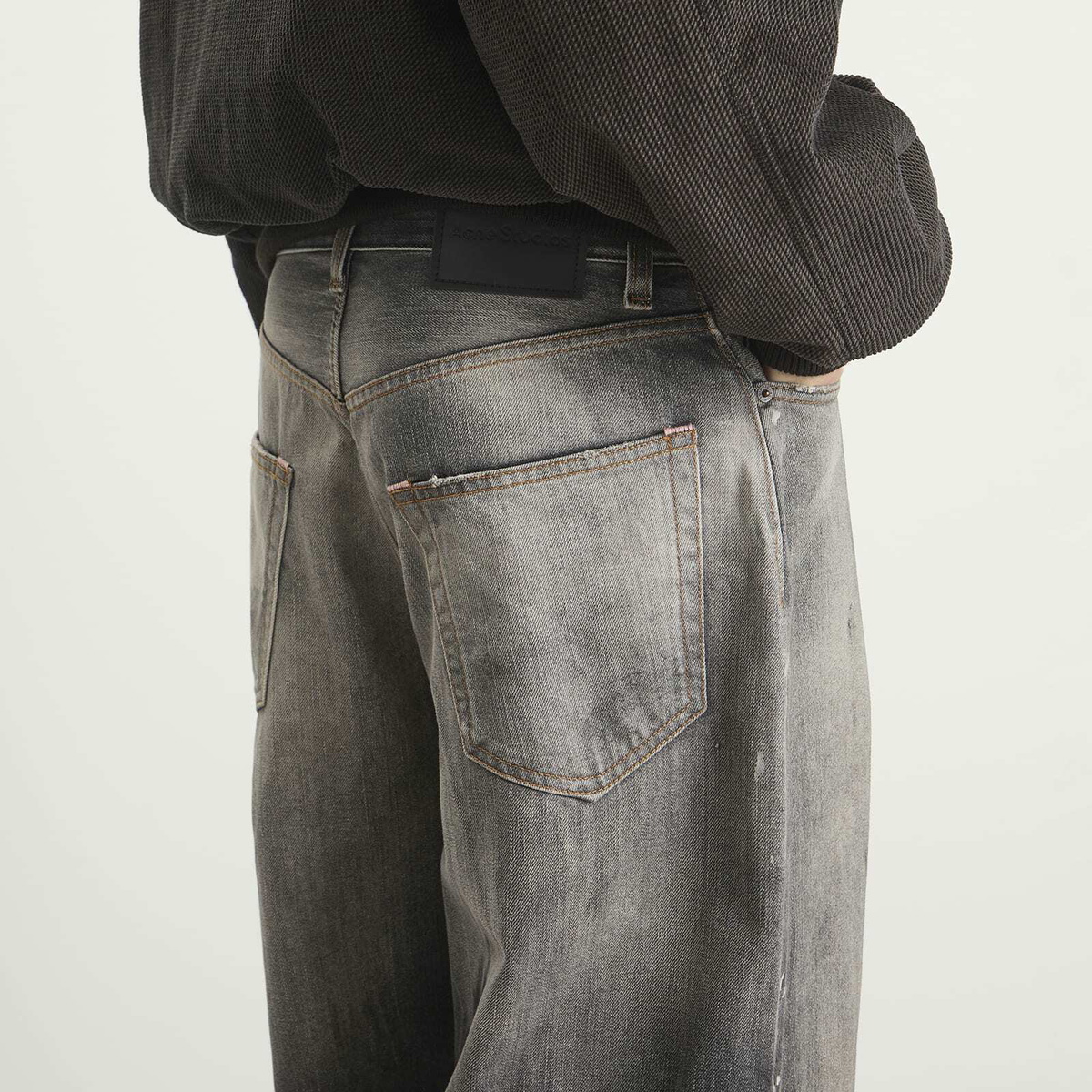 Acne Studios Men's 2023 Trafalgar Wide Leg Jeans in Black Acne Studios