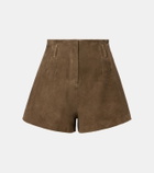 The Frankie Shop Lise high-rise suede shorts