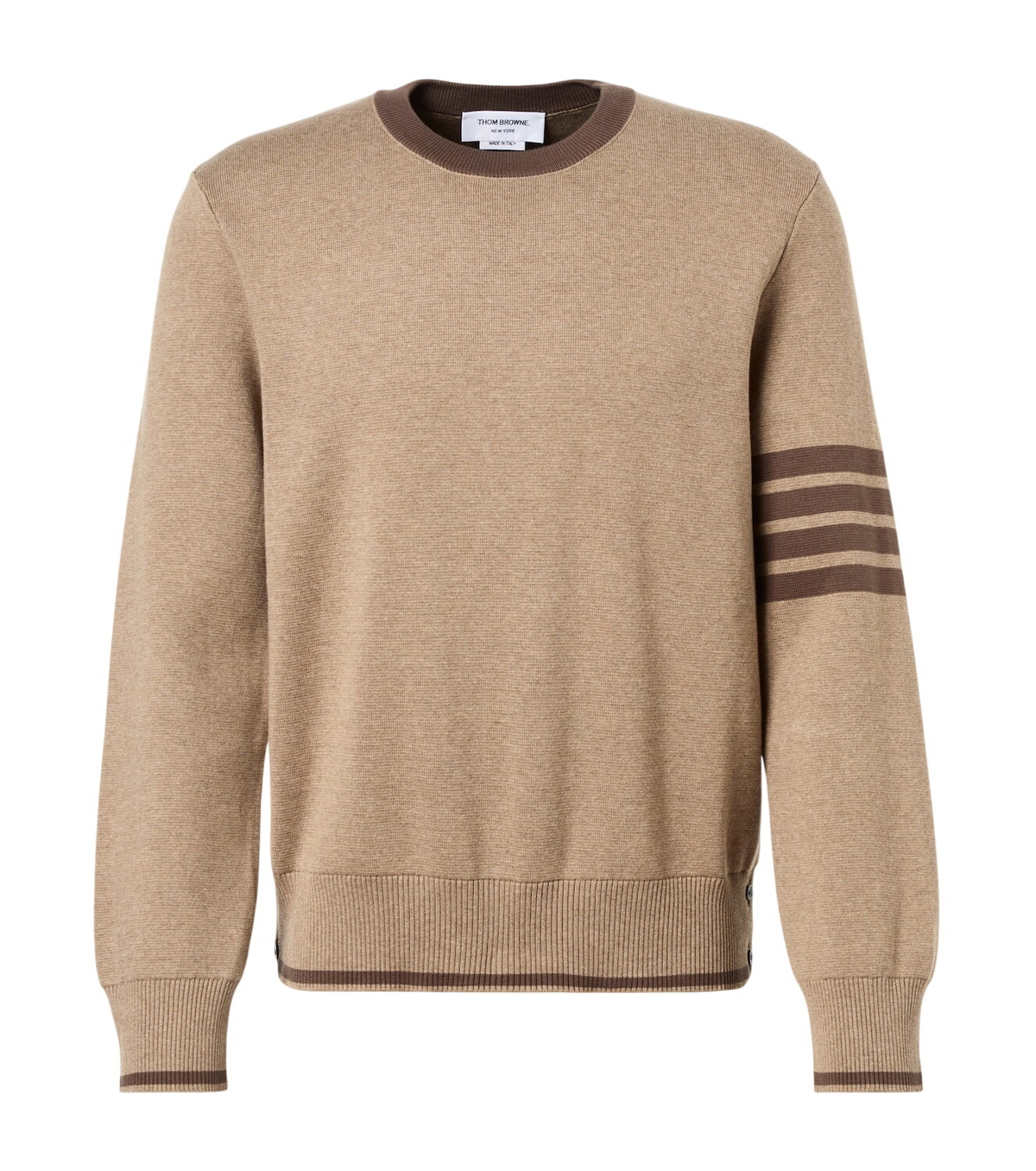 トップス THOM BROWNE 4BAR HECTOR KNIT Crew Neck Pullover W/4 Bar And Hector Halfdrop In Cotton