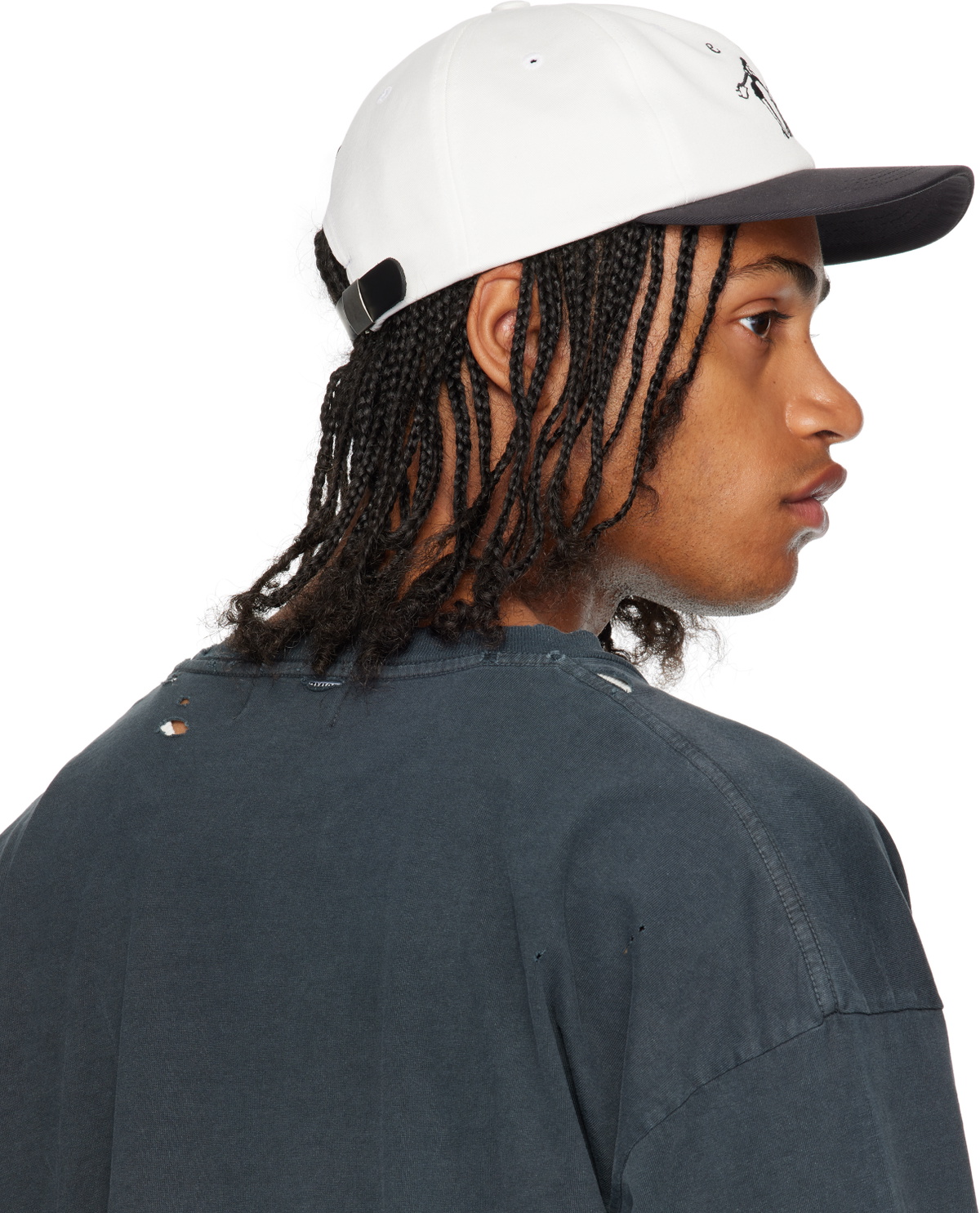 Enfants Riches Déprimés Black & White 6-Panel Secretary Cap