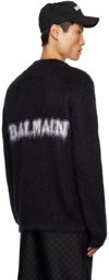Balmain Black Brushed Cardigan