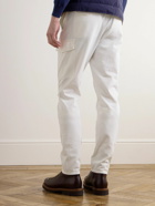 Brunello Cucinelli - Straight-Leg Cotton-Twill Cargo Trousers - White
