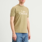 Late Checkout Men's Logo Vintage Ringer T-Shirt in Green