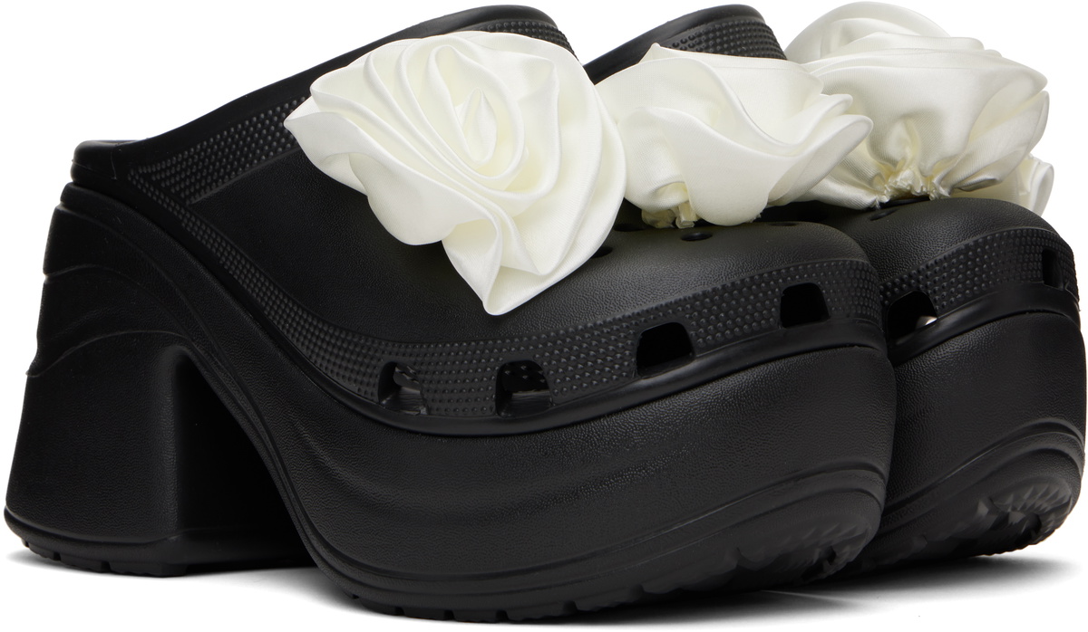 Crocs Black Siren Rosette Heels Crocs