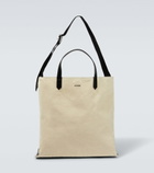 Jil Sander - Logo cotton and linen tote bag